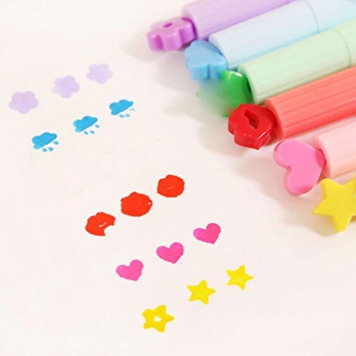 image for Gbell 3PC Color Highlighters Inks Stamp Pen, Creative Marker Pen schoo
