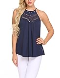 Sweetnight Women Casual Spaghetti Straps Sleeveless Tank Tops Lace Off Shoulder T Shirts Sexy Blouse Fashion Loose Fit Tops