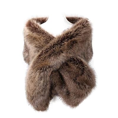 Bettli Womens Faux Fur Shawl Faux Fur Scarf Wrap Coat Evening Cape Bridal Fur Stole for Winter Coat Bettli Womens Faux Fur Shawl Faux Fur Scarf Wrap Coat Evening Cape Bridal Fur Stole for Winter Coat