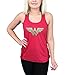 Devious Apparel 'Wonder Woman' Flowy Women's Tank Top - Glitter Polyester Blend Cover up (XXL, Red Glitter)