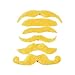 12 Synthetic Mustache Assortment - Costume Moustache (Yellow)