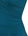 Laksmi Elegant Dresses, Womens Casual Dress A Line Cap Sleeve V Neck (Large, Dark Cyan)