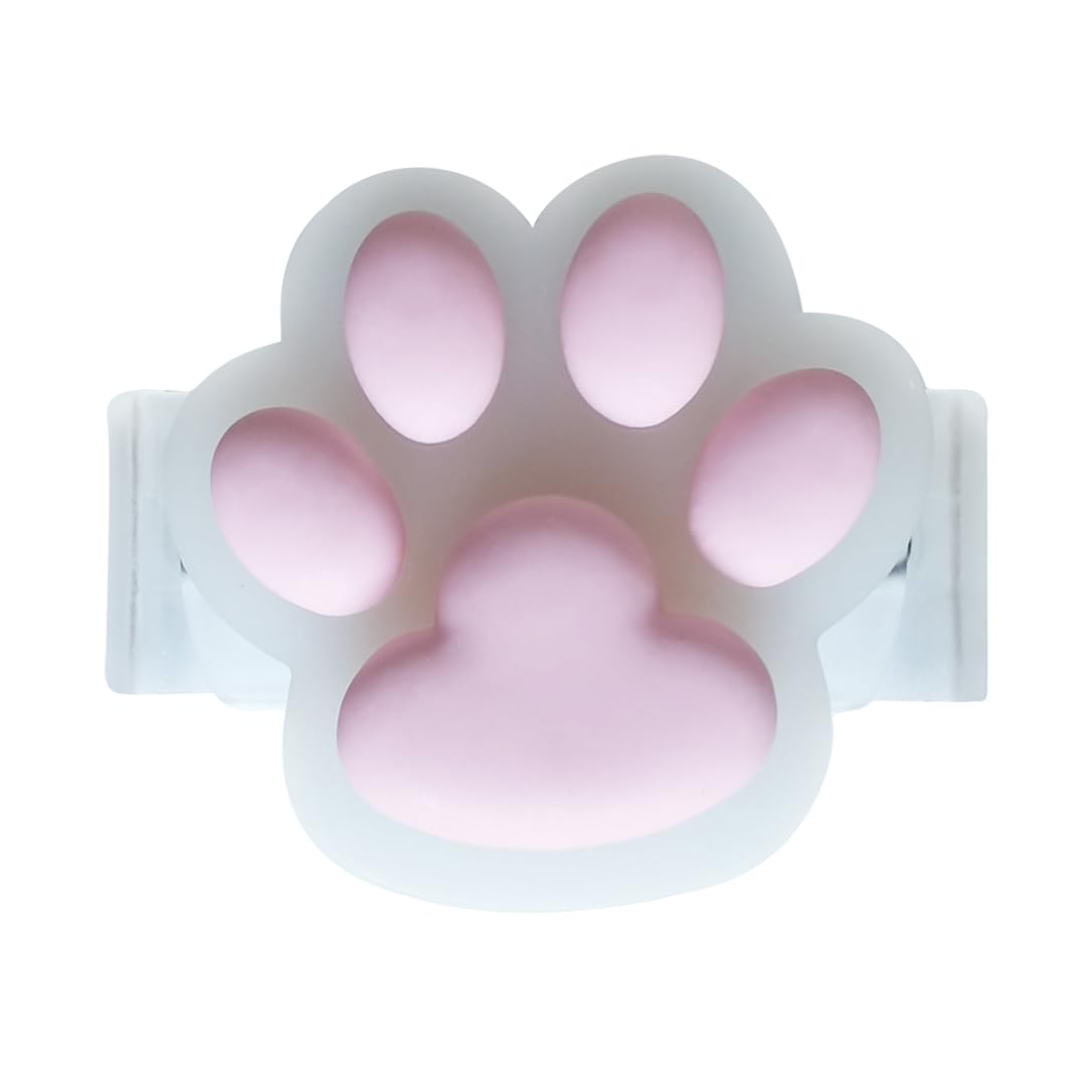 Photo 1 of Clamp-Type Pink Paw Shape Phone Grip Slide for Phones and Cases - Cute Sliding Cat Paw Phone Grip, Kawaii Large 3D Dog Paw Phone Mount Holder Stand - Christmas Valentines Gift for Girls Women