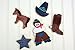 R&M International Cowboy Cookie Cutters, Star, Horse, Cowboy, Boot, Hat, 5-Piece Set