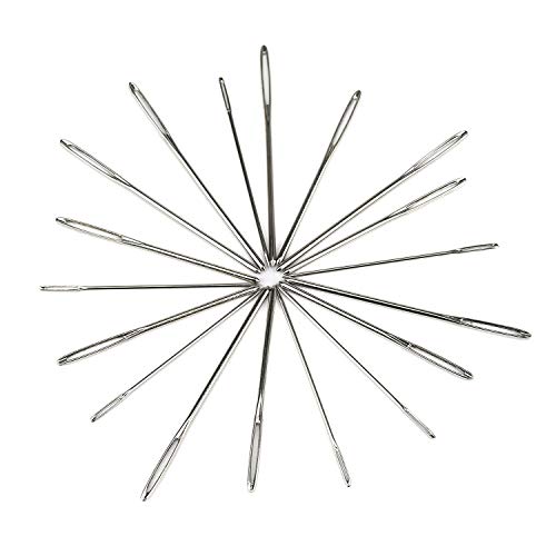 MENOLY 18 Pcs Large Eye Blunt Needles, Stainless Steel Yarn Knitting Needles Sewing Needles Darning Needles 3 Size with Storage Bottle - Thumbnail 3