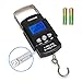 Rockjame Fishing Scale, Hanging Scale, Backlit LCD Screen 110lb/50kg Portable Electronic Digital Postal Hook Luggage Shopping Spring Scale with Measuring Tape, 2 AAA Batteries Included