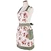 Sudopo Cotton Canvas Apron for Women with Pockets Kitchen Cooking Aprons Vintage Retro Adjustable Bib Apron Plus Size Apron for Baking Gardening Apron Dress