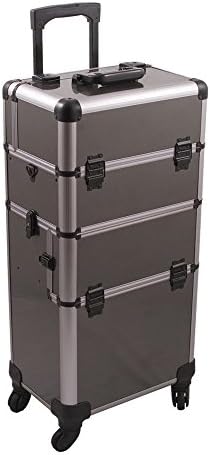 Craft Accents Hk65 Gun Metal Pro 4 Wheel Craft/Quilting Storage Case