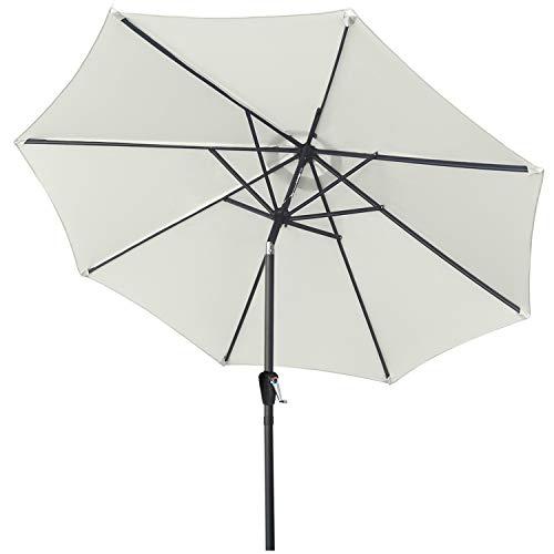ABCCANOPY 270cm Sonnenschirm im Freien Wasserabweisende Bespannung -Gartenschirm Marktschirm, Hellbeige – Bild 7