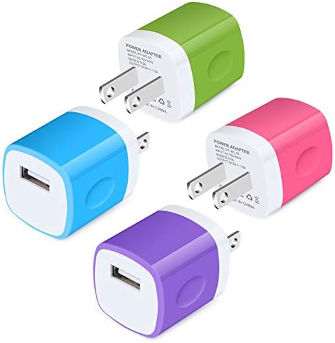 Charger Box, iPhone SE Charging Block, 4Pack 1A Single Port Wall Charger Plug Fast Charger Adapter Compatible with iPhone 12 mini/12 Pro Max/11 Pro Max/XR/8/7/6 Plus,Samsung Galaxy S21 S20, LG, Moto