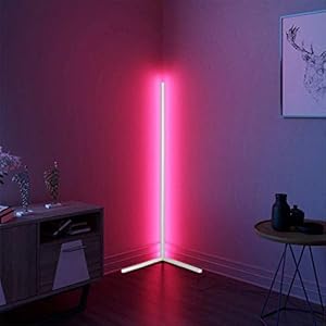 LED Vloerlampen Hoeklamp Woonkamer RGB Dimbaar Met Afstandsbediening, Staande lampen Wit Kinderkamer Cadeau 20 W Moderne…