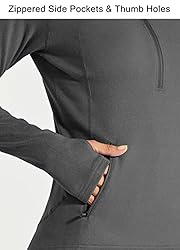 Willit Women's Fleece Running Jacket Pullover