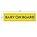 wall26 Reflective Baby On Board Magnetic Car Signs/Bumper Stickers(Set of 2) Safety Caution Sign