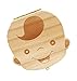 Yonger Baby Tooth Box, Wooden Teeth Save Box Souvenir Box, Milk Teeth Organizer Holder Teeth Wood Case Storage ,1pc (English, Boy)