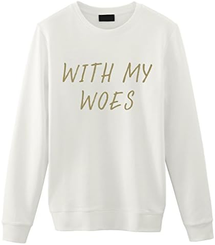 Fellow Friends Men's Drake with My Woes Gold Sweater X-Large White