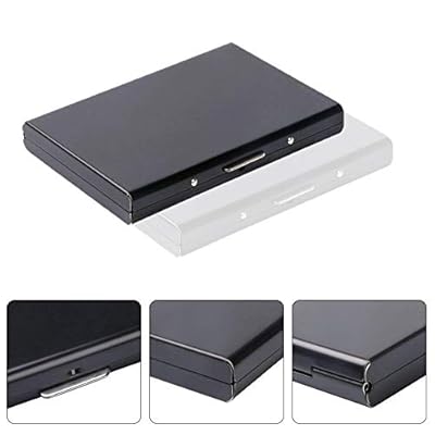 Storite 6 Slots Stainless Steel RFID Blocking Metal Credit Card Holder Wallet (Black, 10 x 7 x 1.3 cm)