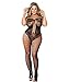 CURRMIEGO Crotchless Bodystocking Plus Size Open Crotch Teddy Lingerie for Women Black