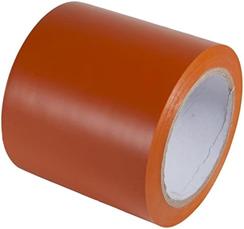 5S Vinyl Floor Tape - 4 inch Wide x 100ft Roll - Orange (Orange, 4 inch)