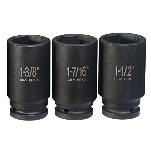 Neiko 02461A 3/4" Drive Deep Impact Socket Set, 8 Piece Jumbo Assortment | Standard SAE Sizes (1-Inch to 1-1/2-Inch) | Chrome Vanadium Steel - Thumbnail 6