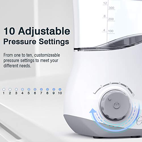 Water Flosser Teeth Cleaner, Ovonni Dental Water Pick Electric Oral Irrigator with 7 Jet Tips For Braces, Implants, Bridges, 10 Pressure Settings and 600ML Capacity for Whole Family