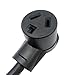 Parkworld 60134 Dryer Adapter Cord NEMA 14-30P Male to 10-30R Female, 30A, 250V (1.5FT, ETL Listed)