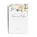 Bliss Collections Advice and Wishes Cards, Blush Floral, Perfect for: Bridal Showers, Wedding, Baby Shower, Graduation Party, Retirement, Words of Wisdom for Bride and Groom, 4