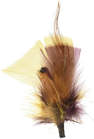 Midwest Design 3-Inch Feather Picks, 3-Pack, Gold/Merlot/Natural