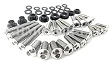 2001 2002 2003 GSX-R GSXR 600 2000-2003 GSXR 750 2001 2002 GSXR 1000 Fairings Bolts Screws Fasteners Kit Set Made in USA Silver