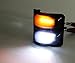 iJDMTOY White/Amber LED Side Mirror Marker Lamps For 2008-16 Ford F250 F350 F450 Super Duty, (2) Smoked Lens, White LED Parking Light, Amber LED Turn Signal Light