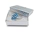 TheDisplayGuys - 25-Pack #32 Cotton Filled Cardboard Paper Jewelry Boxes Gift Case - Silver Foil (3.3