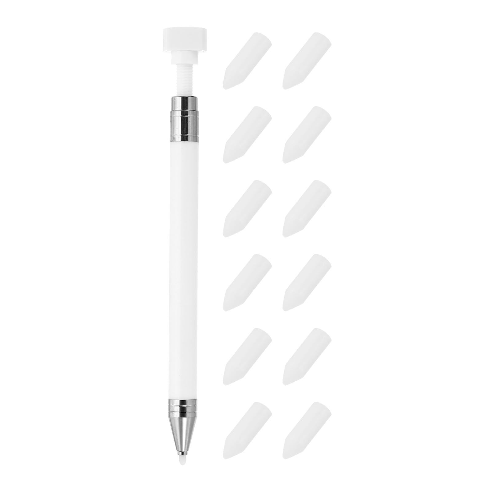 PATIKIL Diamond Art Pen With Fine Point Refillable Wax, 12 Pcs Wax for Art Nail DIY Craft, White