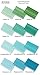 Classic Hand Painted Series - Gainsboro - Greens and Teals, Hand Painted Glass for Tile Kitchens and Bathrooms Master Sample Pack