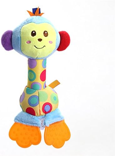 Baby Rattles Infant Animal Handbell Baby Rattles Plush Stuffed Toy Children Mobiles Sounding Educational Stuffed Toy Playmate Teether Doll #E