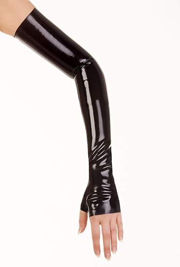 Amazon Co Jp Superior Latexwear レディース ラバー フィンガーレス ロング グローブ 指なし ボンデージ フェティッシュ ファッション Sexy パンク 服 ファッション小物