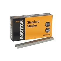 Bostitch Premium Standard Staples, Full-Strip, 0.25 Inch Leg, 5,000 per Box (SBS191/4CP)
