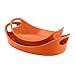 Rachael Ray Solid Glaze Ceramics Bakeware/Baking Pan Set, Oval - 2 Piece, Orange