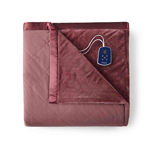 Thermee Micro Flannel Micro Flannel Electric Blanket, King, Sangria