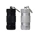 Douper High Capacity Aluminum Keychain Pill Fob Waterproof Pill Holders Outdoor Airtight Matches Container Time Capsule Pack of 2 (1 White + 1 Black)