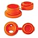 Pura Sport Mini 9oz/260ml Insulated Bottle w/Sleeve & Silicone Big Mouth Sport Top - Stainless Steel, Warm & Cold, Leak-Proof & Spill-Proof for Kids, Toddlers, Preschoolers - Orange