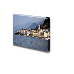 Beautiful Scenery Landscape Village on The Lake of Como in Northen Italy - Canvas Art Wall Art - 12" x 18"