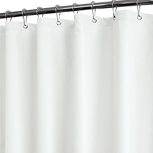 D DS CURTAIN White Fabric Shower Curtain,Solid Shower Curtain,Solid Polyester Shower Curtain for Bathroom,72" W x 78" L