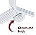 USA Made Super Heavy Duty White Plastic Hangers Pack of 24 Clothes Hangers with Hook for Scarves, Belts, Straps - Clothing, Suit, and Coat Hangers for Everyday Use