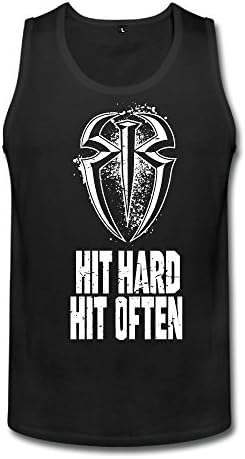 Mens Roman Reigns Hit Hard Hit Often Workout Tank-tops
