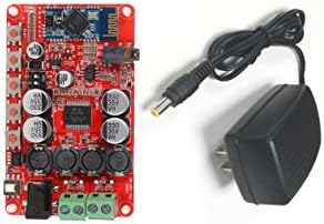 Kimler TDA7492P FREE Power Adapter Included! (2) x 50 Watt Dual Channel Amplifier Wireless Digital Bluetooth 4.0 with Power Cable &amp; AUX Input. Best Bundle Available!