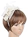 Womens Lady Cocktail Fascinator Hat for Wedding Accessory Ivory