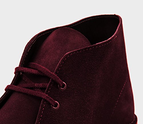 Shoeslulu 35" Premium Oxford Chukka Desert Boot Flat Canvas Shoelaces (35.5 in. (90 cm), Bordeaux Wine) - Thumbnail 3