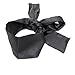 Satin Blindfold Handcuffs Eye Mask Costume Sleeping Masks for Valentine's Day (Black)
