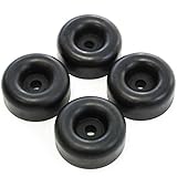 Red Hound Auto 4 Rubber Bumpers for Trailer Compatible with Ramp Door Truck 2.5 Inches Round Replacement Cargo Stop