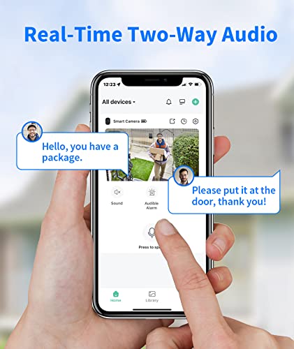 Outdoor Security Camera, Wireless Outdoor Camera with Color Night Vision, AI & PIR Motion Detection, Battery Powered Security Camera Wireless Outdoor, 1080P HD Security Camera, 2-Way Audio, SD/Cloud