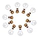10Pcs Mini Glass Cork Bottle Flat Bulb Jars Vials Wish Bottle Love Note